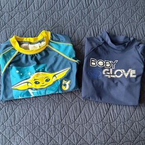 Kids Swim Rashguards - Teal and Navy